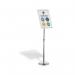 Durable Floor Infostand With Aluminium Snap Frame A3 Silver 479923 DB73555