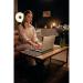 Durable Premium Soft Felt Desk Mat With Fold Out Phone Holder 70x33cm Charcoal 708158 DB73953