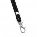 Durable Recycled Fabric Lanyard Black (Pack of 10) 824101 DB74098