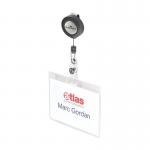 Durable Badge Reel Name Tag ID Card Holders + Inserts 60x90mm (Pack of 10) 813819 DB80000