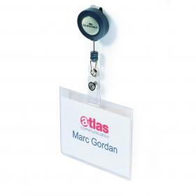 Durable Mono Security Pass Holder with Badge Reel Clear (Pack of 10) 8138/19 DB80000