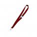 The photo shows a pack of 10 Durable Soft Lanyards in red with a clip and safety release. These Name Badge Accessories are durable and perfect for keeping your name badge secure at all times.
