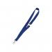 The photograph depicts a pack of 10 Durable Soft Lanyard with Clip and Safety Release Blue Name Badge Accessories. The lanyards appear sturdy and durable, with a bright blue color. The clip and safety release are clearly visible, providing ease of use and added security.