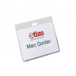 Durable Security Name Badge 60x90mm without Clip Clear (Pack of 20) 813519 DB80026