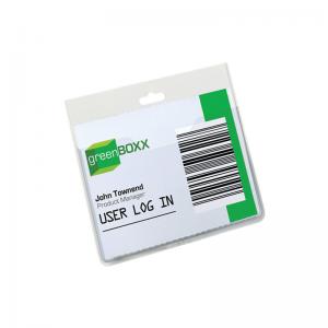 Durable Name Badge with Euro Perforation Partial Cover 60x90mm
