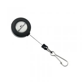 Durable Badge Reel with Spring Snap Fastener Charcoal (Pack of 10) 822158 DB80200