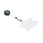 Durable Security Pass Holder with Badge Reel 54x85mm Clear (Pack of 10) 801119 DB80410