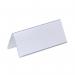The picture shows a set of 25 durable name place cards with a clear and sleek design. Each card measures 61x150mm and comes with a matching table place name holder.