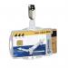 Durable ID Card Holder with Clip for 2 Cards Transparent (Pack of 25) 821819 DB80505