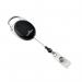 Durable Oval Badge Reel with Integrated Metal Clip Black (Pack of 10) 8324/01 DB80611