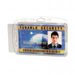 Durable Secure Enclosed 2 Card Security Pass ID Holder 54x87mm Clear (Pack of 10) 892419 DB80764