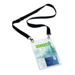 Durable A6 Name Badge with Black Textile Lanyard (Pack of 10) 852501 DB80812