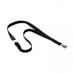 Durable Textile Lanyard With Metal Carabiner 15mm Wide Black (Pack of 10) 812701 DB80866