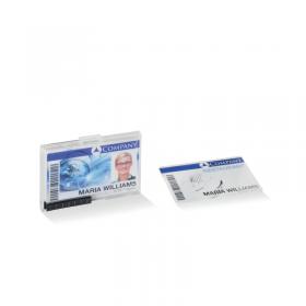 Durable PUSHBOX Duo 2 Card Security Pass ID Holder Clear (Pack of 10) 892119 DB80878