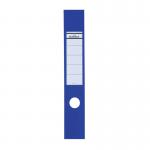 The photograph shows a pack of 10 blue Durable ORDOFIX self adhesive spine labels. Each label measures 60x390mm and features a durable design. The labels are perfect for organizing and labeling files with ease.