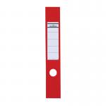 These red spine labels are designed to be long-lasting and resistant to wear and tear. Each label measures 60x390mm and comes in a pack of 10. They feature a self-adhesive backing for easy application and have the word ORDOFIX printed on them.