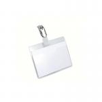 Durable Visitor Badge with Rotating Clip 60x90mm Clear (Pack of 25) 8106 DB8106