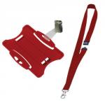 Durable Security Pass Holder Red with Free Lanyards Red