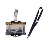 Durable Security Pass Holder Black with Free Lanyards Black