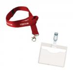 Durable Clip On Landscape Name Badge 60x90mm (Pack of 25 with Free Lanyards) DB810733