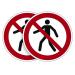 Durable Pedestrians Prohibited Sign (Pack of 5) BOGOF DB810741