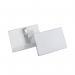 The Durable Name Badges are clear and measure 54x90mm. They come in a pack of 25 and each badge has a crocodile clip attached. The badges have the company logo and employees name printed on them. They are durable and designed to last.