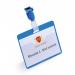 Durable Visitor Badge with Rotating Clip Strap 60x90mm Blue (Pack of 25) 810606 DB814706