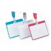 Durable Visitor Badge with Rotating Clip Strap 60x90mm Blue (Pack of 25) 810606 DB814706