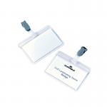 Durable Self Laminating Name Badge with Clip 54x90mm Clear (Pack of 25) 8149/19 DB814919