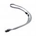 This image shows a pack of 10 Durable Soft Lanyards in a sleek grey color. Each lanyard features a secure clip and safety release for convenience. Perfect for attaching name badges and other accessories.