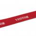 Durable Textile Lanyard Printed Visitor 20mm Red (Pack of 10) 823803 DB90918