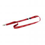 Durable Soft Textile VISITOR Lanyard with Clip and Breakaway Red (Pack of 10) 823803 DB90918