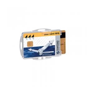 Durable Dual Security Pass Card Holder 54x85mm Clear (Pack of 50) 999108000 DB90928