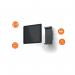 Durable Wall Tablet Stand 85x180x50mm Silver 893323 DB97965