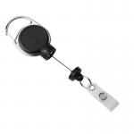 Durable Extra Strong Retractable Clip Badge Reel for ID and Keys Black 832901 DB98179