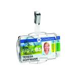 Durable RFID Secure Card Holder Duo with Metal Clip Fastener Clear (Pack of 10) 8902 DB98193