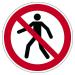 Durable Pedestrians Prohibited Floor Sign 173203