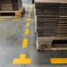 Durable Floor Marking Shape Cross Yellow (Pack of 10) 170104 DB98355