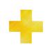 Durable Floor Marking Shape Cross Yellow (Pack of 10) 170104