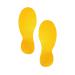 Durable Floor Marking Shape Foot, Yellow, 5 pairs 172704