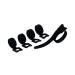 Durable Cavoline Cable Management Grip Tie Black (Pack of 5) 503601