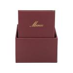 Securit Classic A4 Book Cover Box Set Leather 4 x A4 Insert Wine Red (Pack of 20) MC-BOX-CRA4-WR DF24522