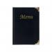 Securit Basic Range Menu Book Cover with 4 Fixed Double-sided A5 Inserts Black MC-BRA5-BL DF24899