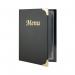 Securit Basic Range Menu Book Cover with 4 Fixed Double-sided A5 Inserts Black MC-BRA5-BL DF24899