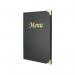 Securit Basic Range Menu Book Cover with 4 Fixed Double-sided A4 Inserts Black MC-BRA4-BL DF24905