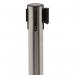 Securit Budget Barrier Pole Set with Retractable Belt ChromeBlack (Pack of 2) RS-RT-LW-CH DF28248
