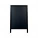 Securit Duplo Pavement Chalkboard with Lacquered Black Pinewood Frame 850x545x440mm SBD-BL-85 DF49175