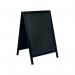 Securit Duplo Pavement Chalkboard with Lacquered Black Pinewood Frame 850x545x440mm SBD-BL-85 DF49175