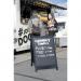 Securit Duplo Pavement Chalkboard with Lacquered Black Pinewood Frame 850x545x440mm SBD-BL-85 DF49175
