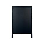 Securit Duplo Pavement Chalkboard with Lacquered Black Pinewood Frame 850x545x440mm SBD-BL-85 DF49175